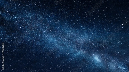 A vast expanse of a starry night sky revealing the Milky Way galaxy with millions of distant celestial bodies