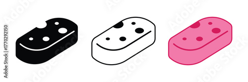 Set of Bathing Cleansing Icons Vector