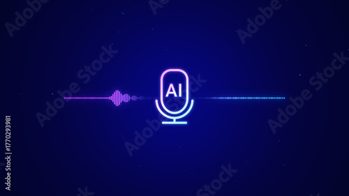 Foto Smart AI voice recognition personal assistant technology concept, artificial int