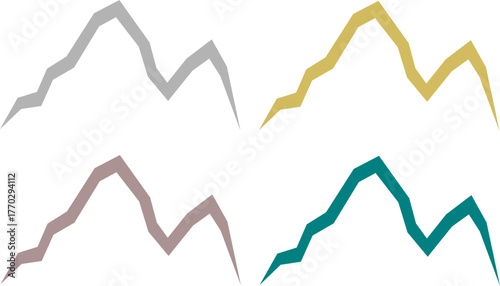 COLORFUL HILLS SIGN SYMBOL LOGO VECTOR 
