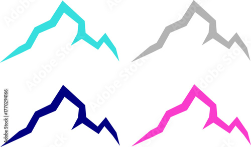 COLORFUL HILLS SIGN SYMBOL LOGO VECTOR 
