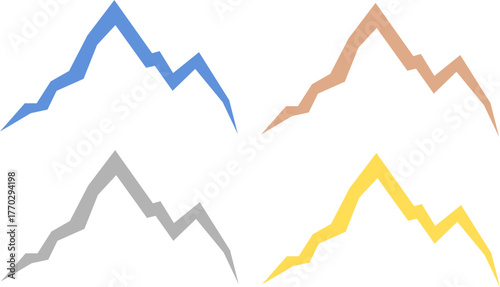 COLORFUL HILLS SIGN SYMBOL LOGO VECTOR 
