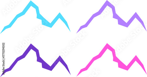 COLORFUL HILLS SIGN SYMBOL LOGO VECTOR 
