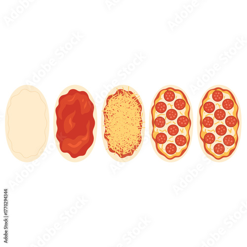 How to Make Pepperoni Pizza: Step-by-Step Preparation Illustration