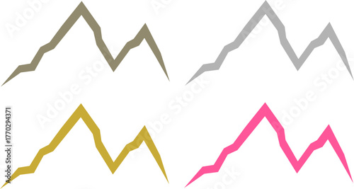 COLORFUL HILLS SIGN SYMBOL LOGO VECTOR 
