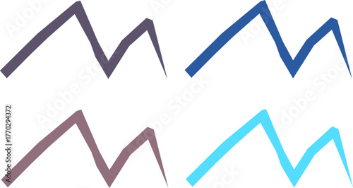 COLORFUL HILLS SIGN SYMBOL LOGO VECTOR 
