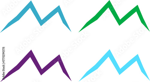 COLORFUL HILLS SIGN SYMBOL LOGO VECTOR 
