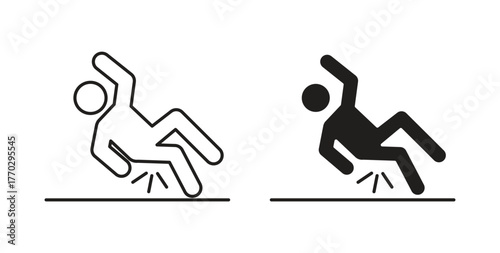 Accident icon in doodle and stroke style.