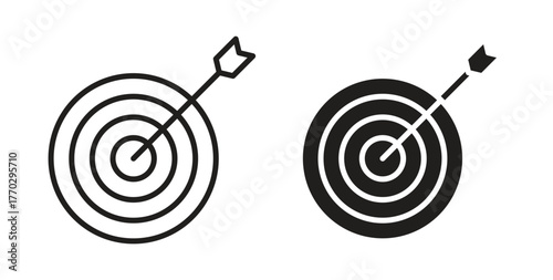 Aim icon in doodle and stroke style.