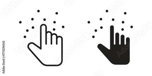 Braille icon in doodle and stroke style.