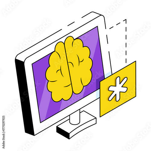 Modern design icon of brain