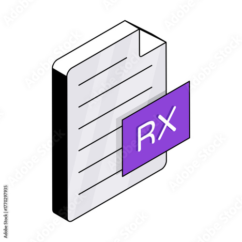 Trendy design icon of Rx, prescription vector 