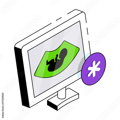 Modern design icon of ultrasound