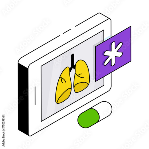 Premium download icon of lungs