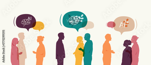 People talking about AI technology.