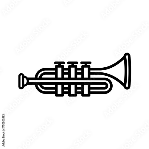 Trumpet musical  - vector icon