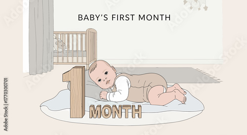 Celebrating Baby's First Month Milestone with Nursery Décor