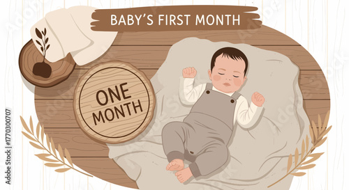 Celebrating Baby's First Month Newborn Milestone Cute Memories