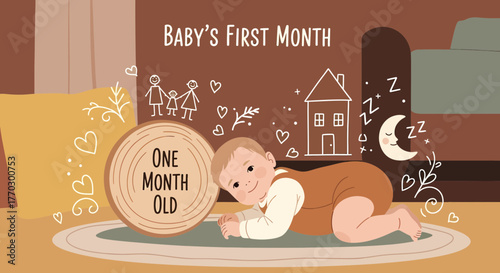 Celebrating Baby's First Month With Love And Sweet Doodles