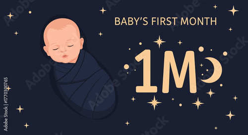 Celebrating Baby's First Month With Stars And Dreamy Sleeping