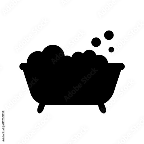 Full bathtub with abundant bubbles, ready for a relaxing and cleansing experience