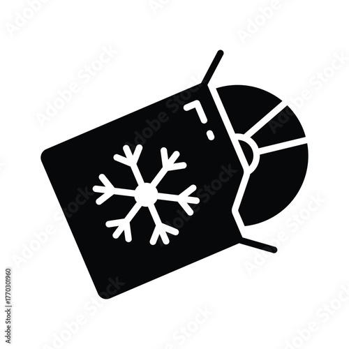 Grab this creative icon of compact disc in glyph modern style