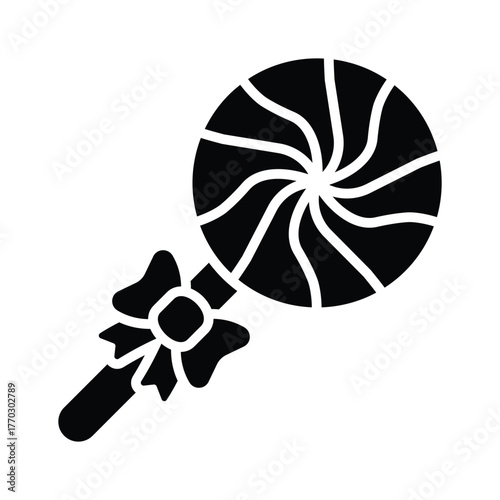 Spiral lollipop icon design, vector of confectionery item in trendy style