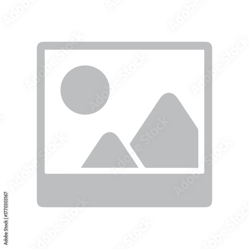 Mountains and Sun Illustration Placeholder