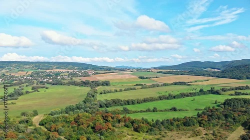 Drone aerial footage from a Hungarian landscape