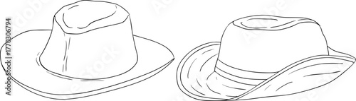 Vector line objects of garden instruments, perfect for farming, gardening, or rustic design projects.