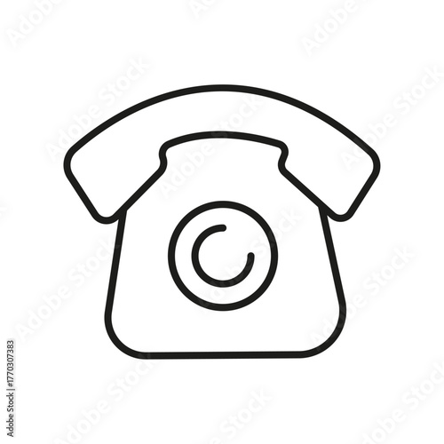 Office Phone Icon Logo Design Vector Template Illustration Sign And Symbol. Landline Icon Style, telephone line icon, landline. Landline phone Icon Isolated on White Background. vector illustration