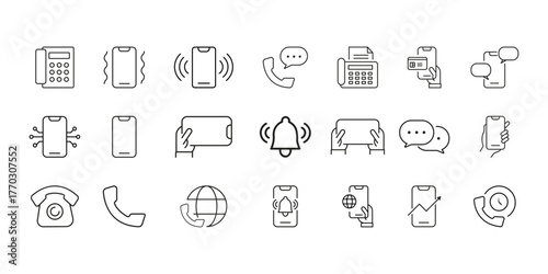 Collection of shopping and e-commerce related line icons. Editable stroke. Set of linear icons on the theme of office icons. Set of line icons of everyday. Office Doodle Set. Vector Illustration.