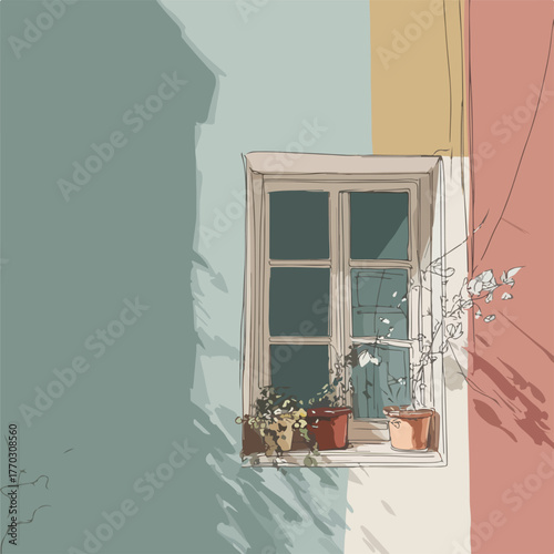 Minimalist Window Design in Soft Colors