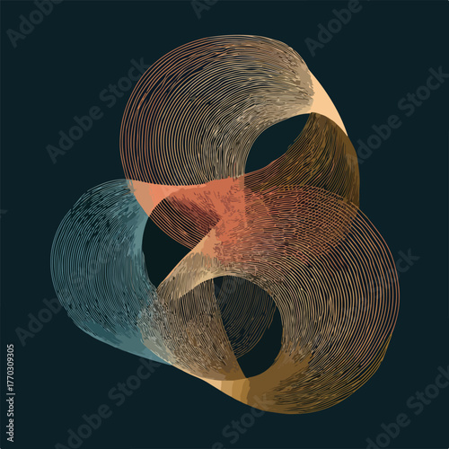 Elegant Spiral Minimalism in Soft Pastels