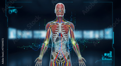 Human Anatomy Visualization Medical Body Illustration System Concept