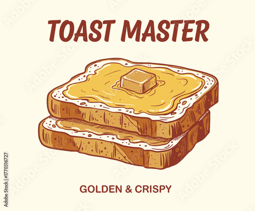 toast maste, golden and crispy