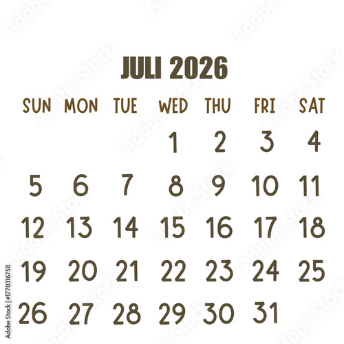 Calendar 2026 transparant background january February march April may june July August September October November December 