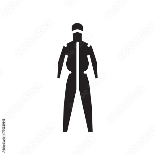 protective equipment for pesticide use black line icon for digital and print projects.