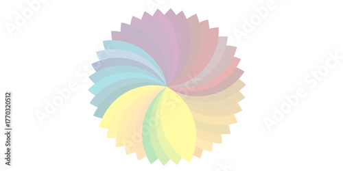 color spectrum. Illustration of a printed color wheel in gradation. Theory of color gradation in a circle.
