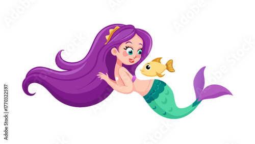 mermaid with a magic wand