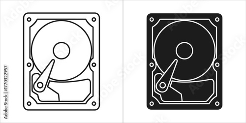 Hard drive icon set