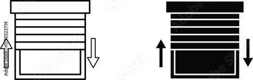 jalousie  icon vector graphic illustration  with white background flat hand made icon fill icon .