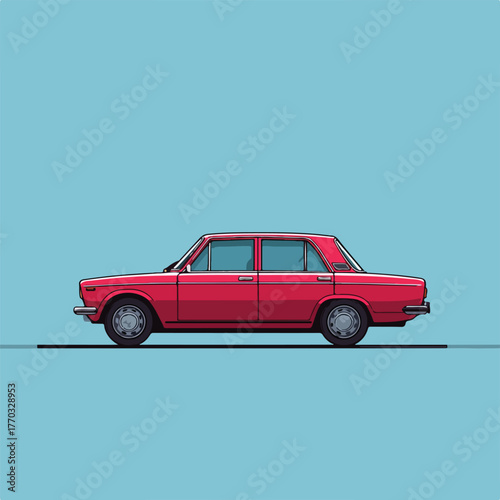 Sleek Car Line Art Design Minimalist