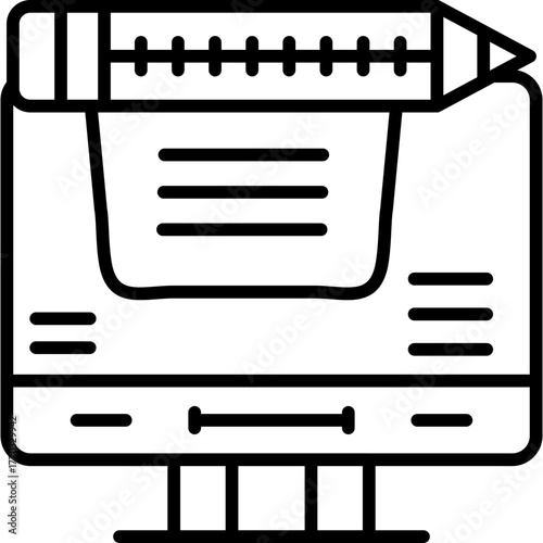 Copywriter Icon Vector Element