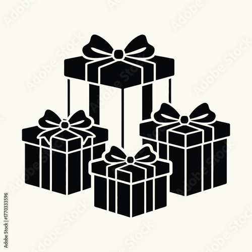 Elegant Stack of Gift Boxes Tied with Bows — Perfect Symbol of Celebration, Surprise, and Thoughtful Giving
