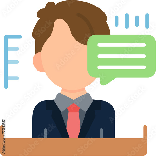 Job Interview Icon Vector Element