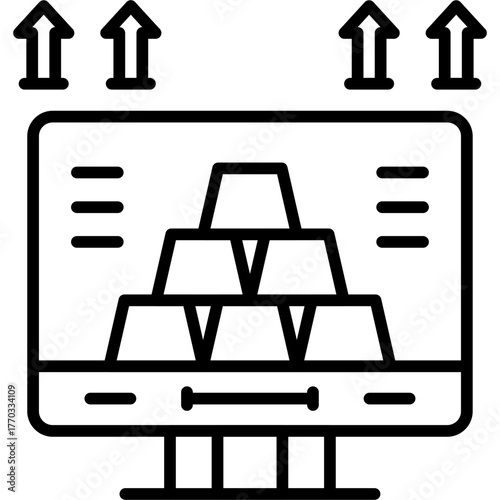 Gold Ingot Icon Vector Element