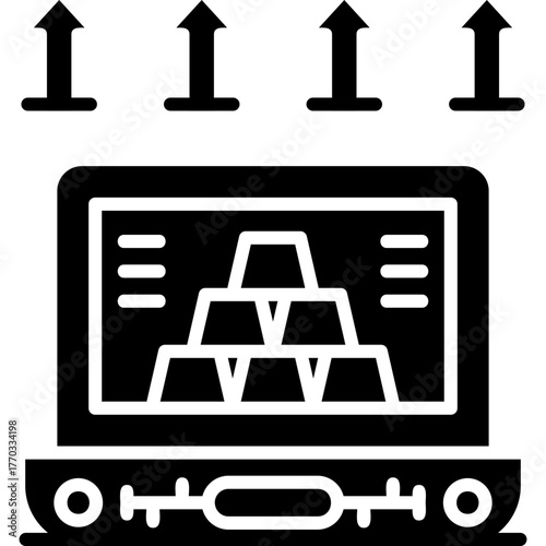 Gold Ingot Icon Vector Element