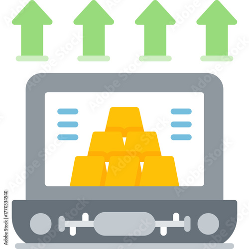 Gold Ingot Icon Vector Element