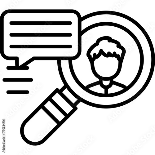 Qualitative Research Icon Vector Element
